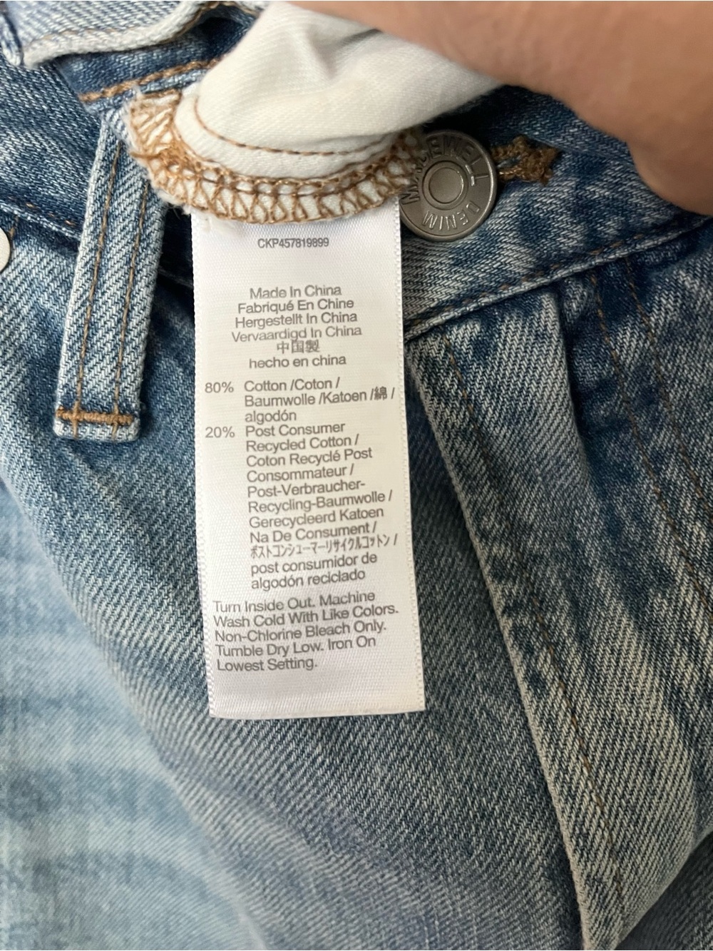 Madewell Perfect Vintage Straight Jean in Berrimore Wash Size 30P - Picture 9 of 9